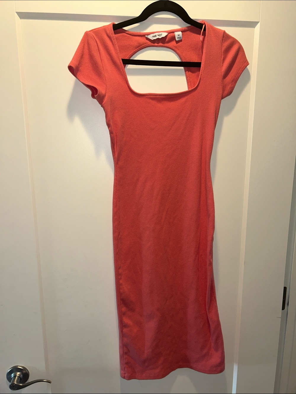 Nine West Coral Midi Bodycon Dress with Front Cutout